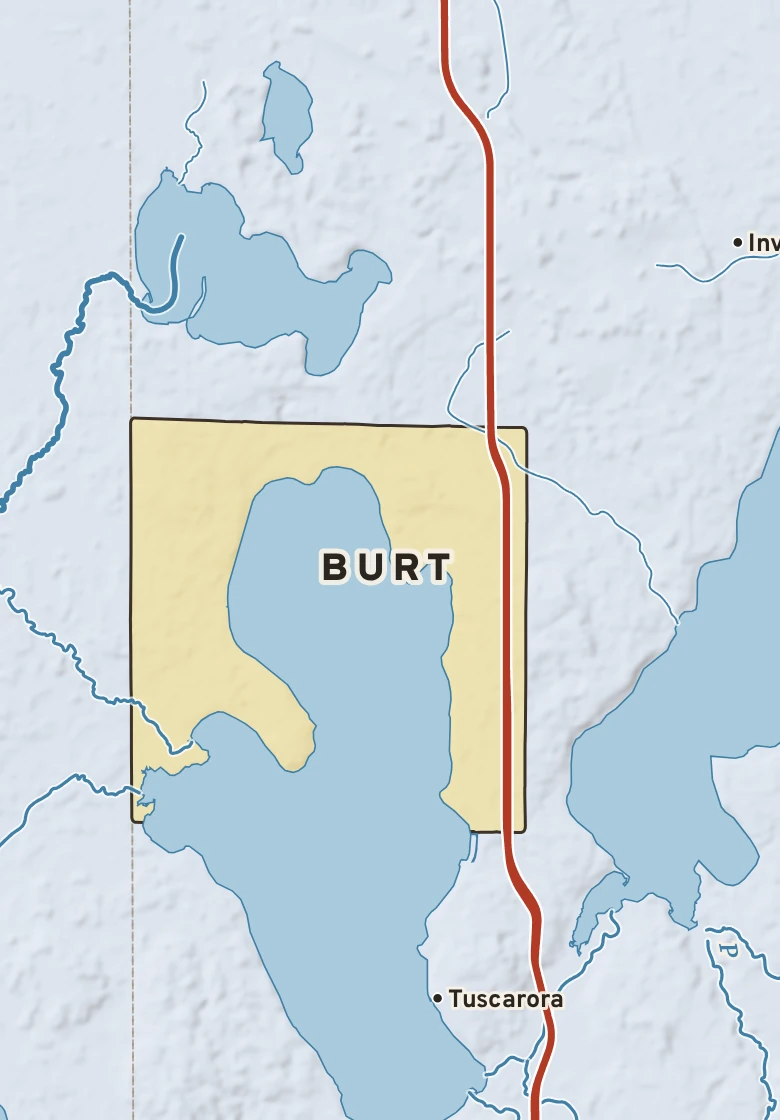 Atlas plate of Burt, Michigan.