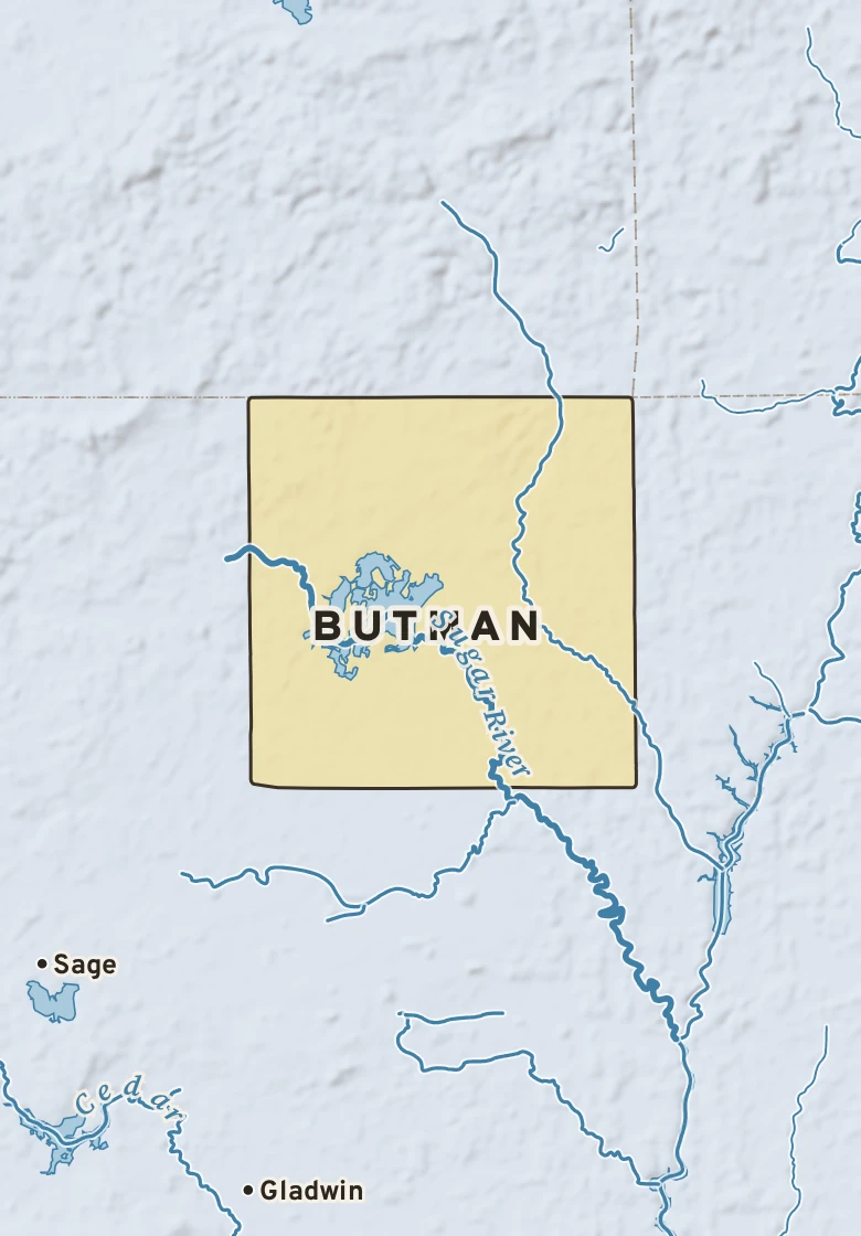 Atlas plate of Butman, Michigan.