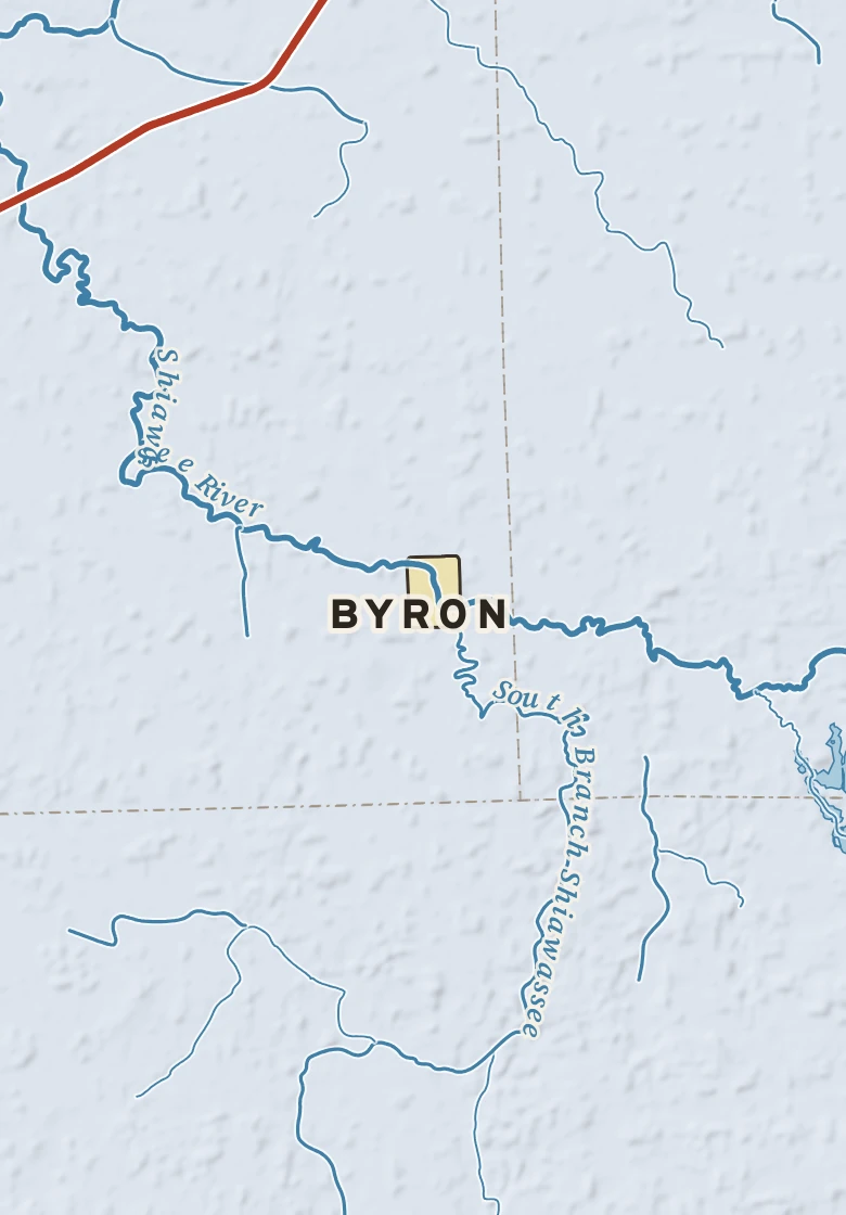 Atlas plate of Byron, Michigan.