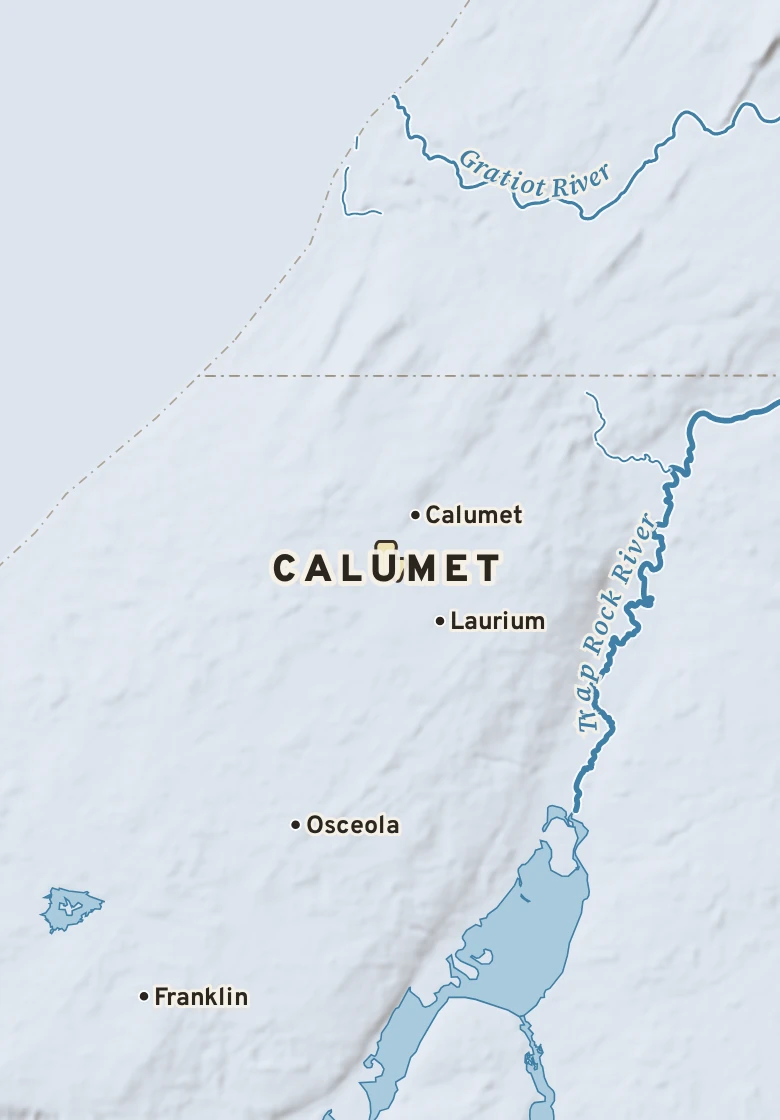 Atlas plate of Calumet, Michigan.