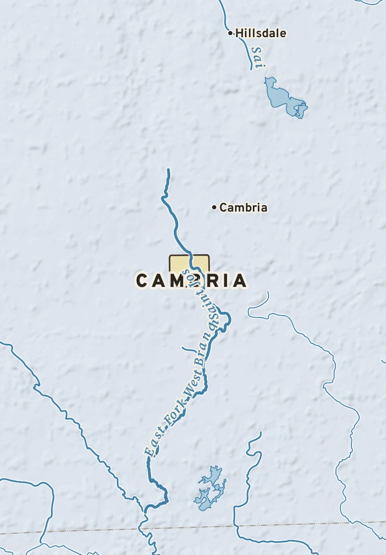 Atlas plate of Cambria, Michigan.