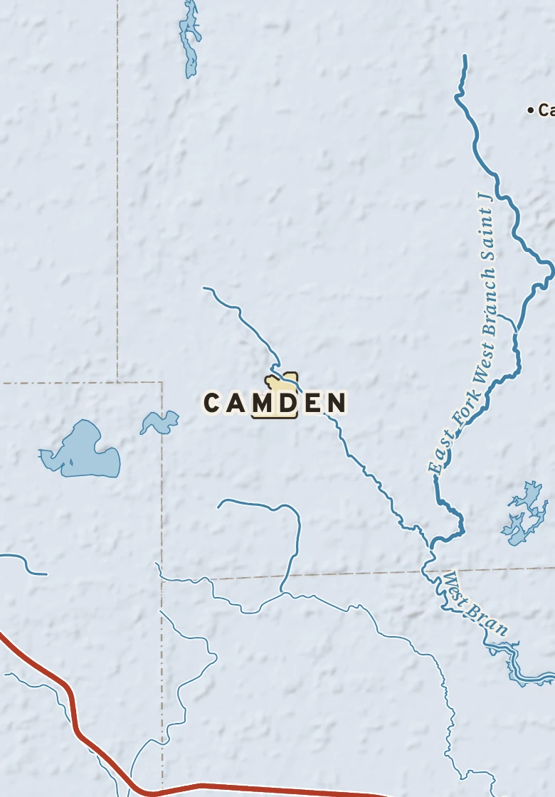 Atlas plate of Camden, Michigan.