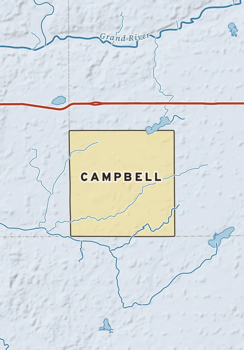 Atlas plate of Campbell, Michigan.