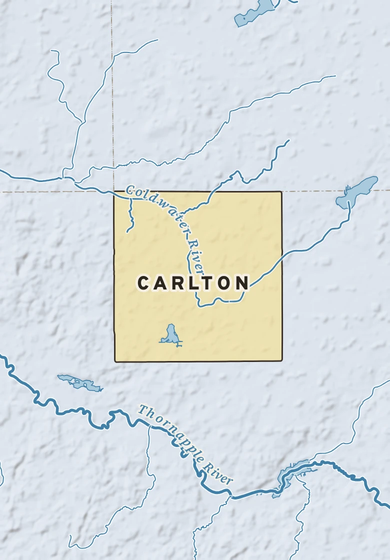 Atlas plate of Carlton, Michigan.