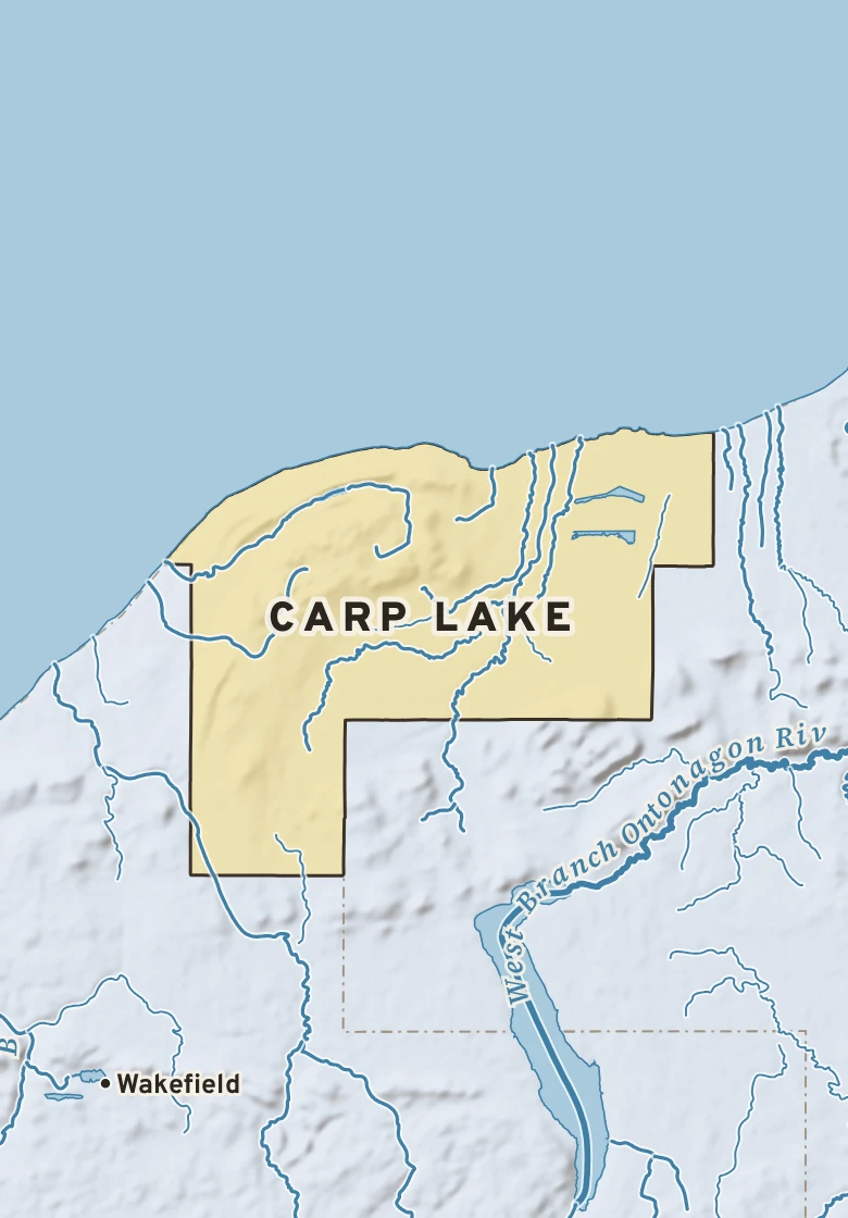 Atlas plate of Carp Lake, Michigan.