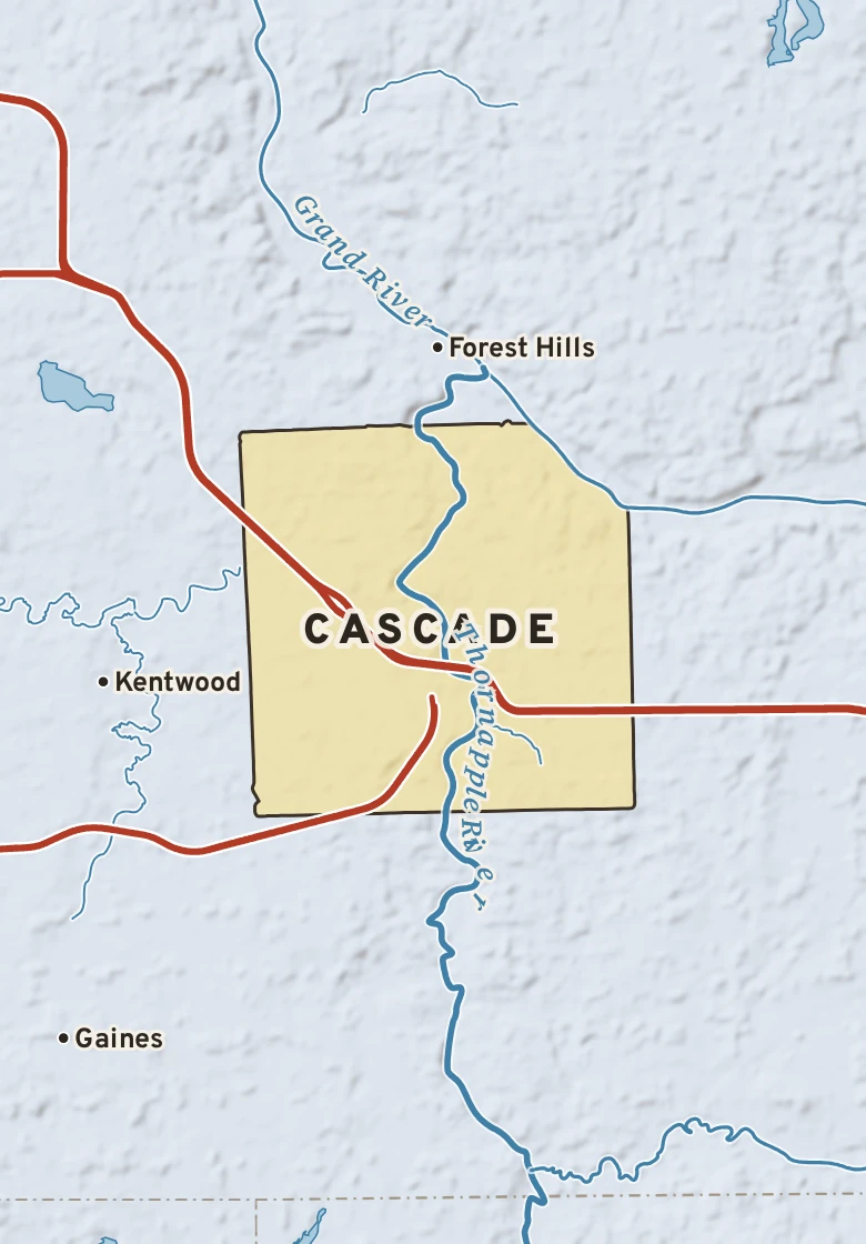 Atlas plate of Cascade, Michigan.