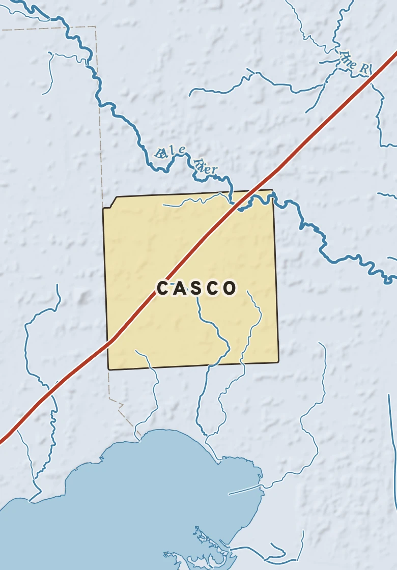 Atlas plate of Casco, Michigan.