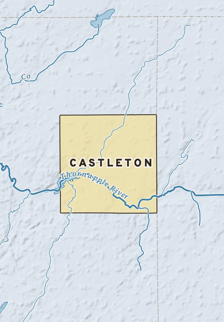 Atlas plate of Castleton, Michigan.