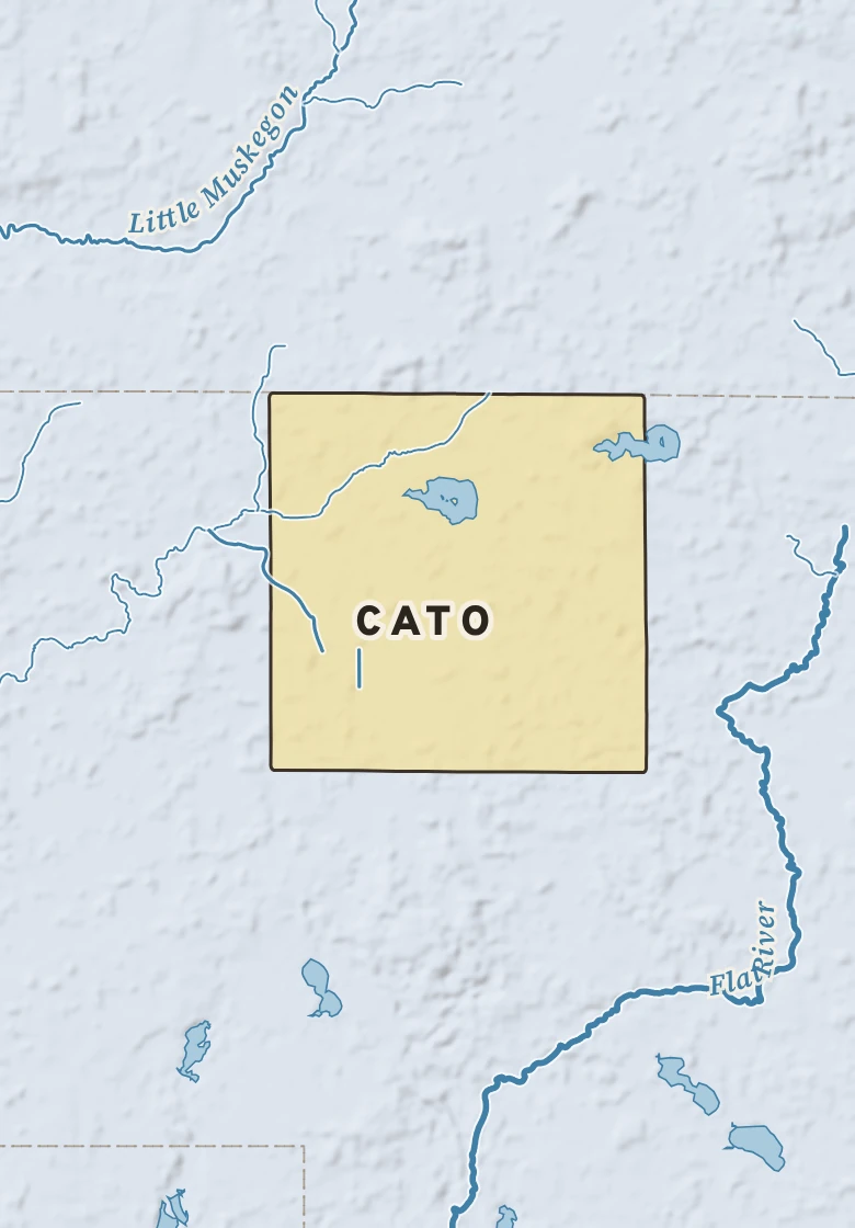 Atlas plate of Cato, Michigan.