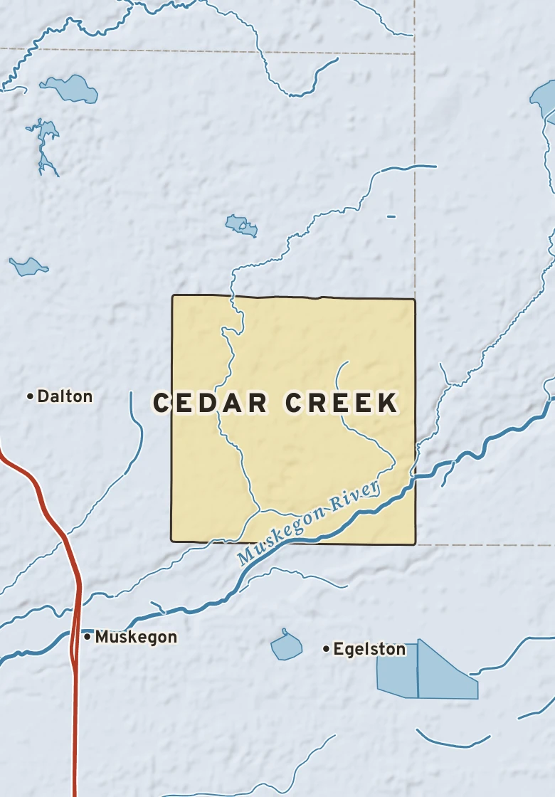 Atlas plate of Cedar Creek, Michigan.