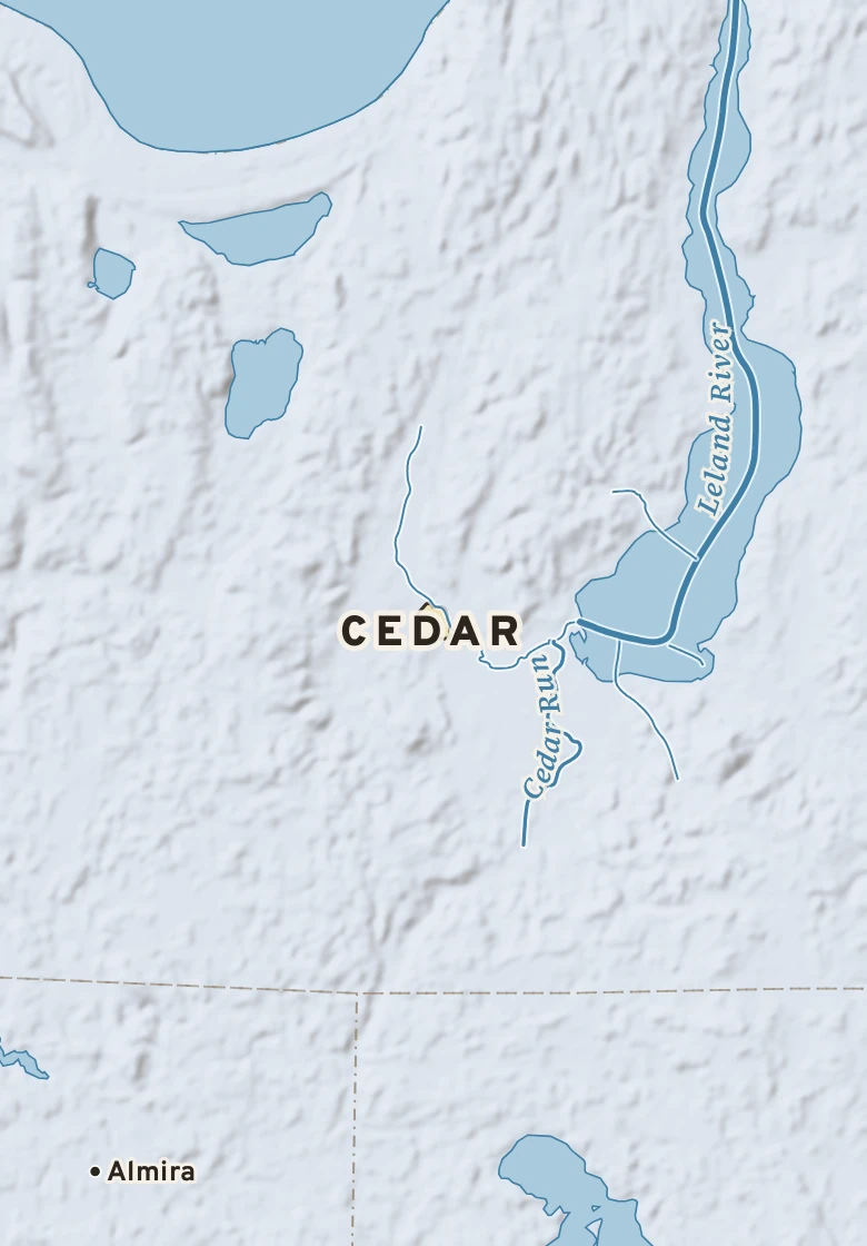 Atlas plate of Cedar, Michigan.