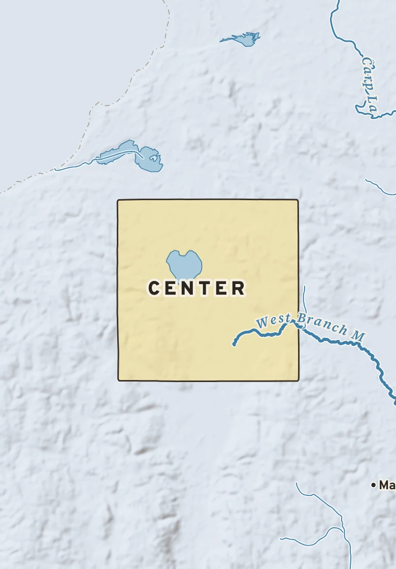 Atlas plate of Center, Michigan.