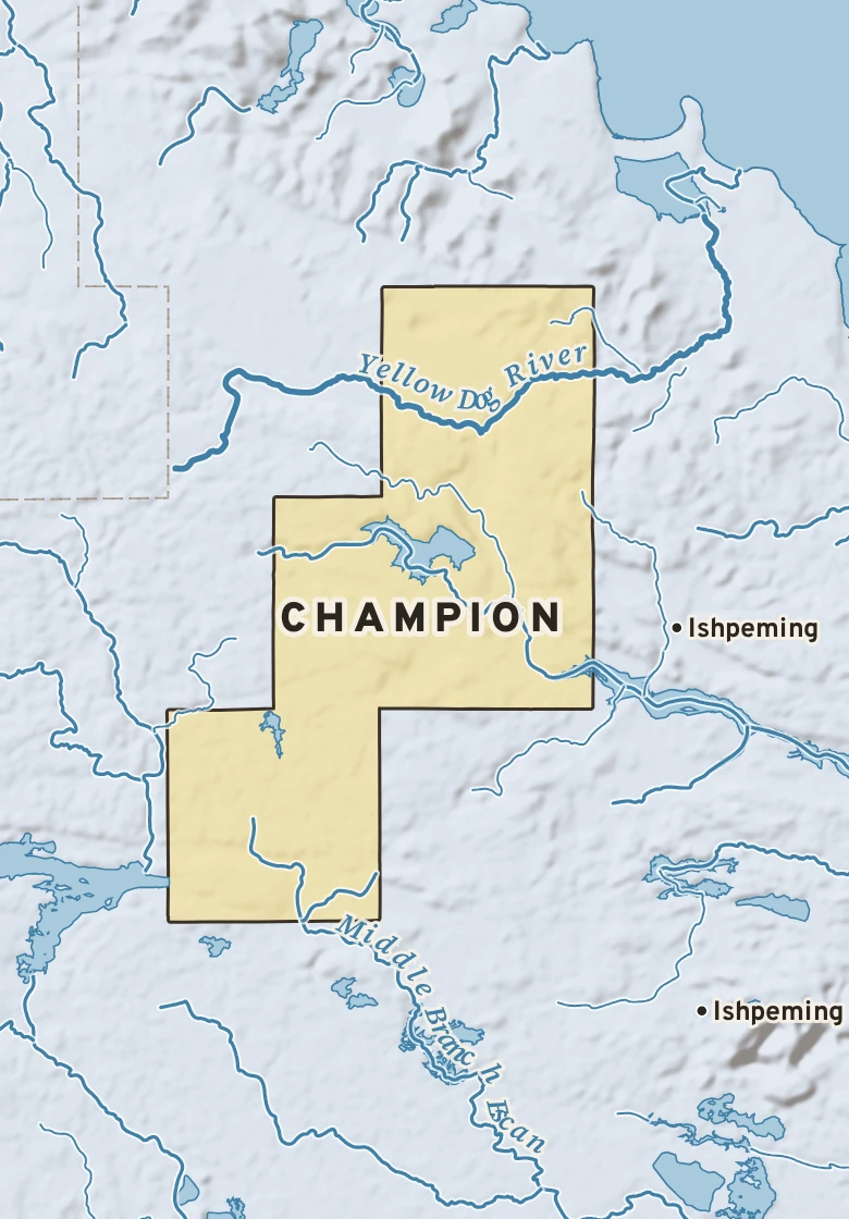 Atlas plate of Champion, Michigan.