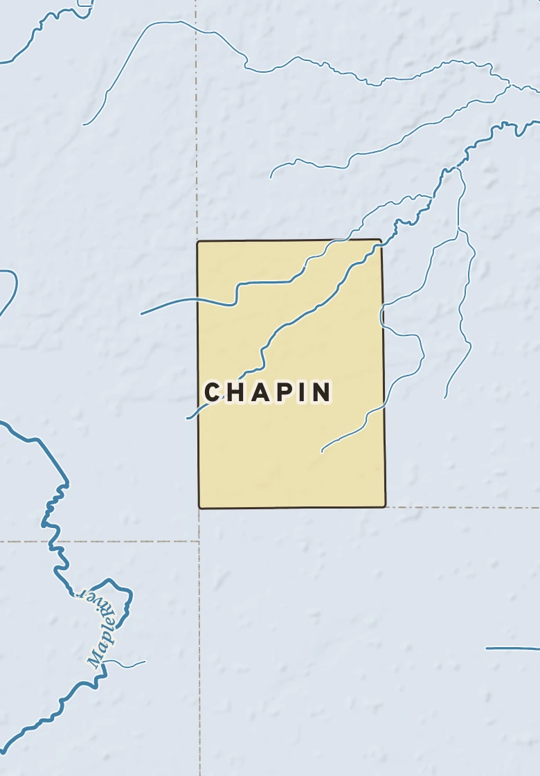 Atlas plate of Chapin, Michigan.