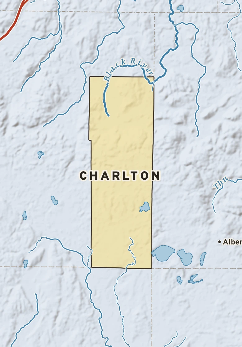Atlas plate of Charlton, Michigan.