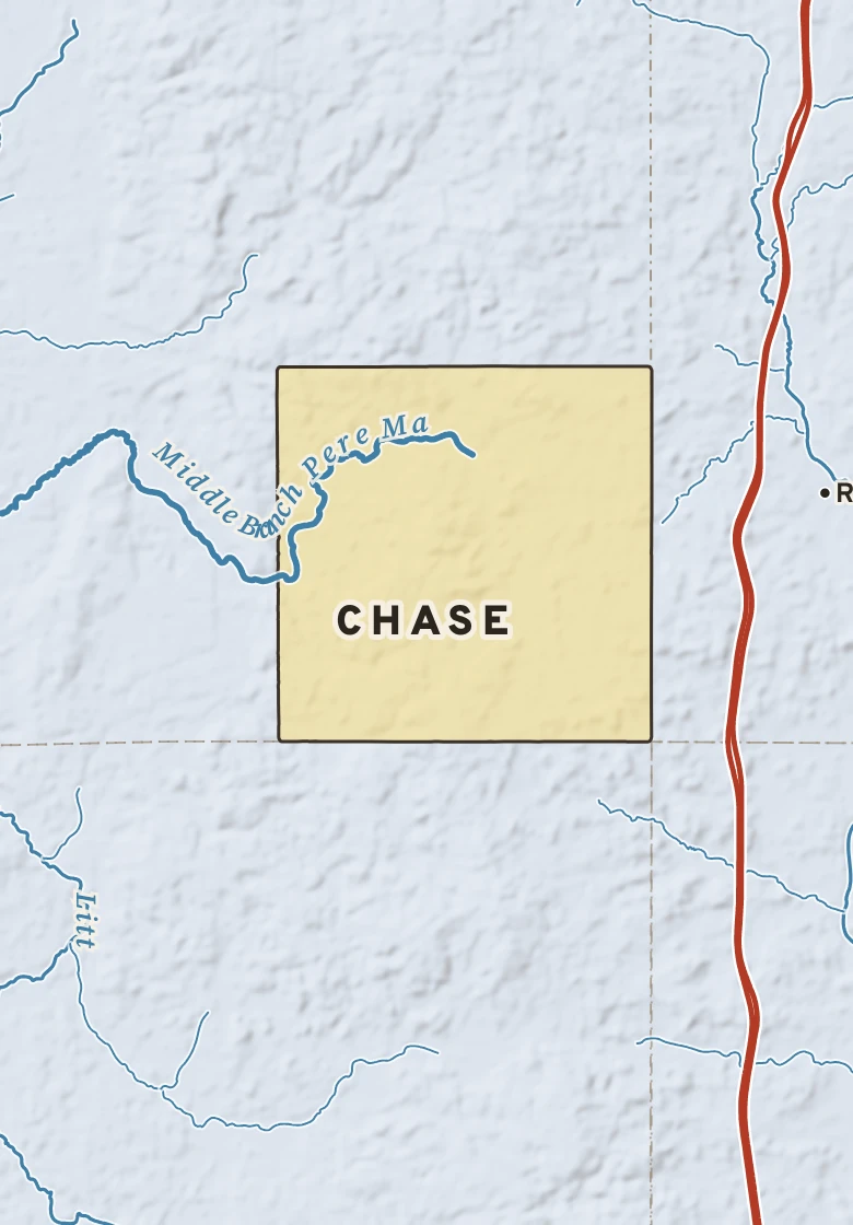 Atlas plate of Chase, Michigan.
