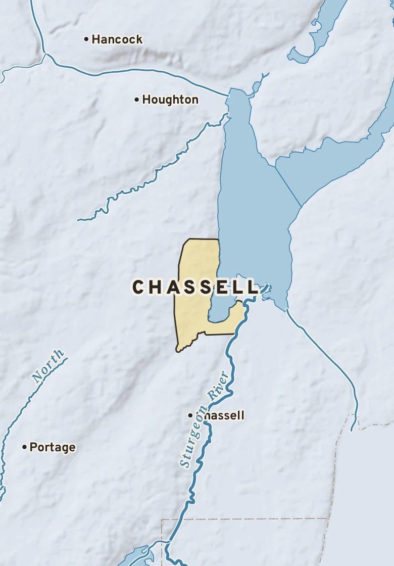 Atlas plate of Chassell, Michigan.