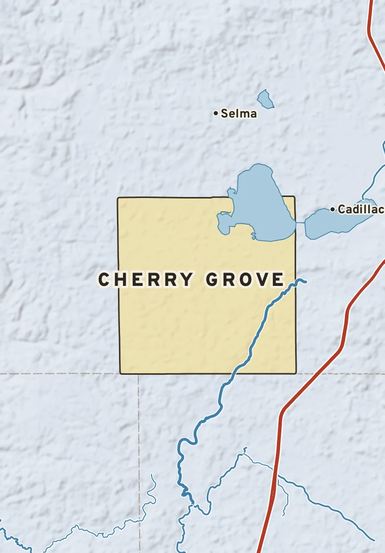 Atlas plate of Cherry Grove, Michigan.