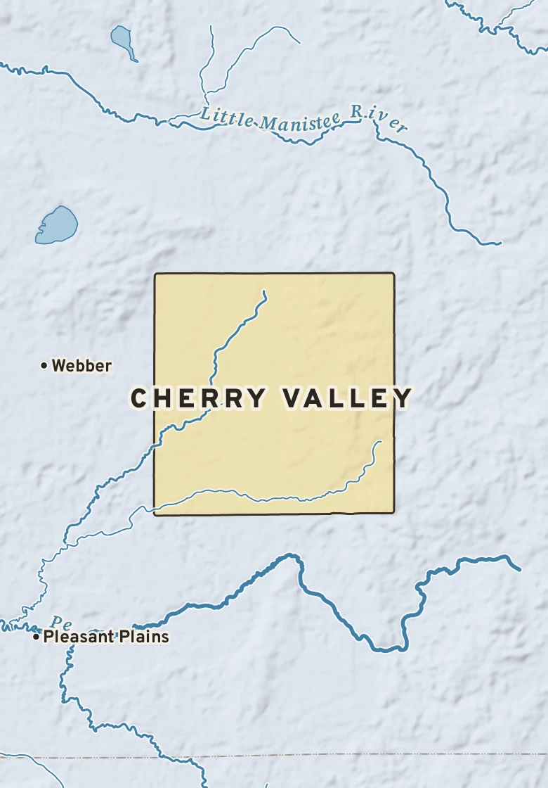 Atlas plate of Cherry Valley, Michigan.