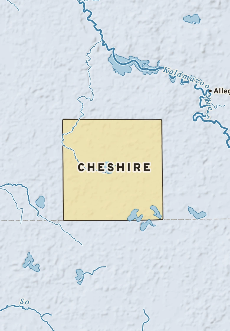 Atlas plate of Cheshire, Michigan.