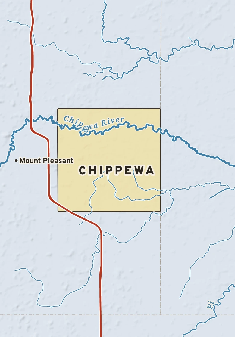Atlas plate of Chippewa, Michigan.