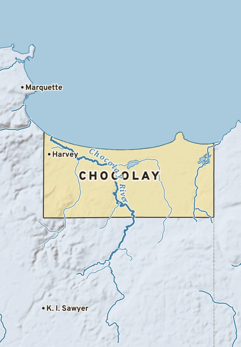 Atlas plate of Chocolay, Michigan.
