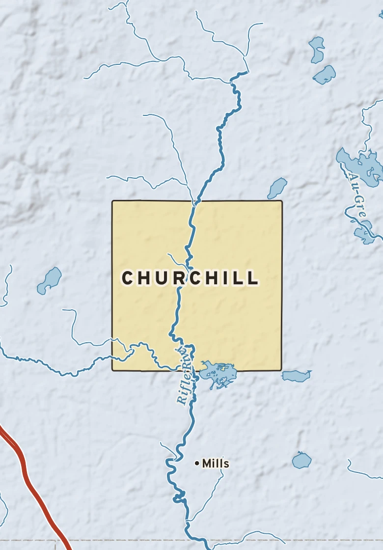 Atlas plate of Churchill, Michigan.