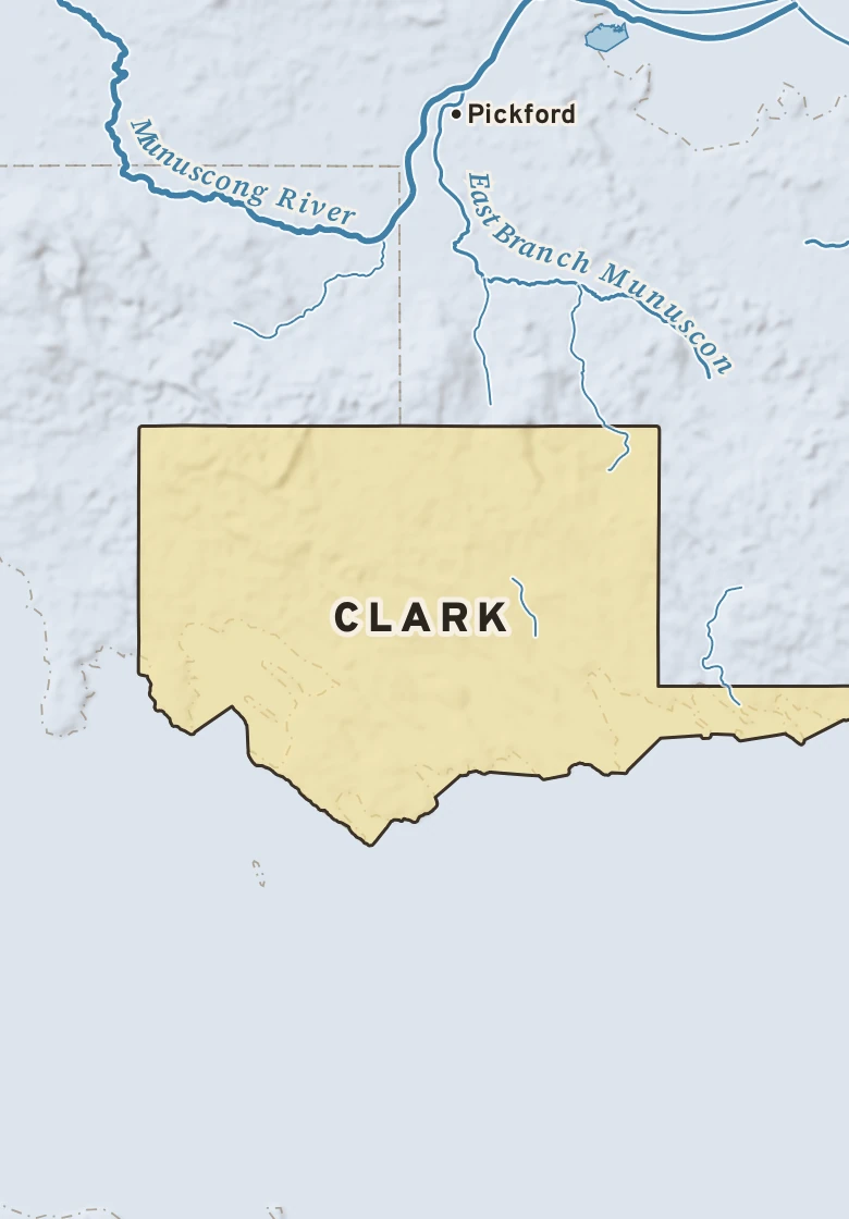 Atlas plate of Clark, Michigan.