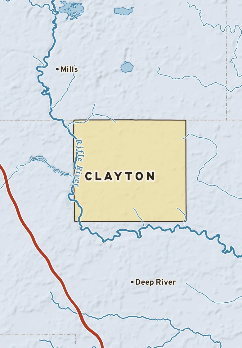 Atlas plate of Clayton, Michigan.