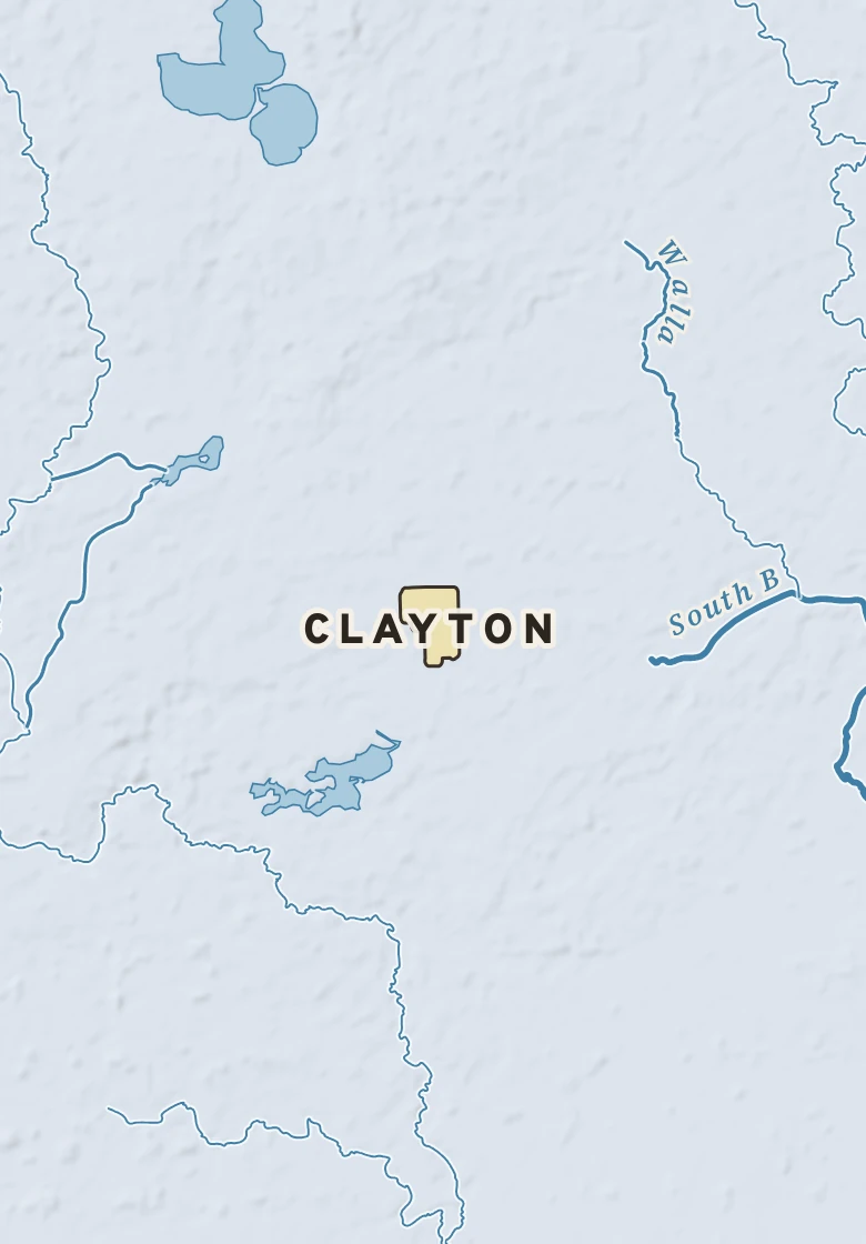 Atlas plate of Clayton, Michigan.
