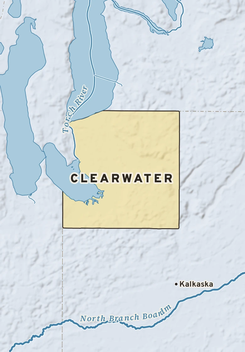 Atlas plate of Clearwater, Michigan.