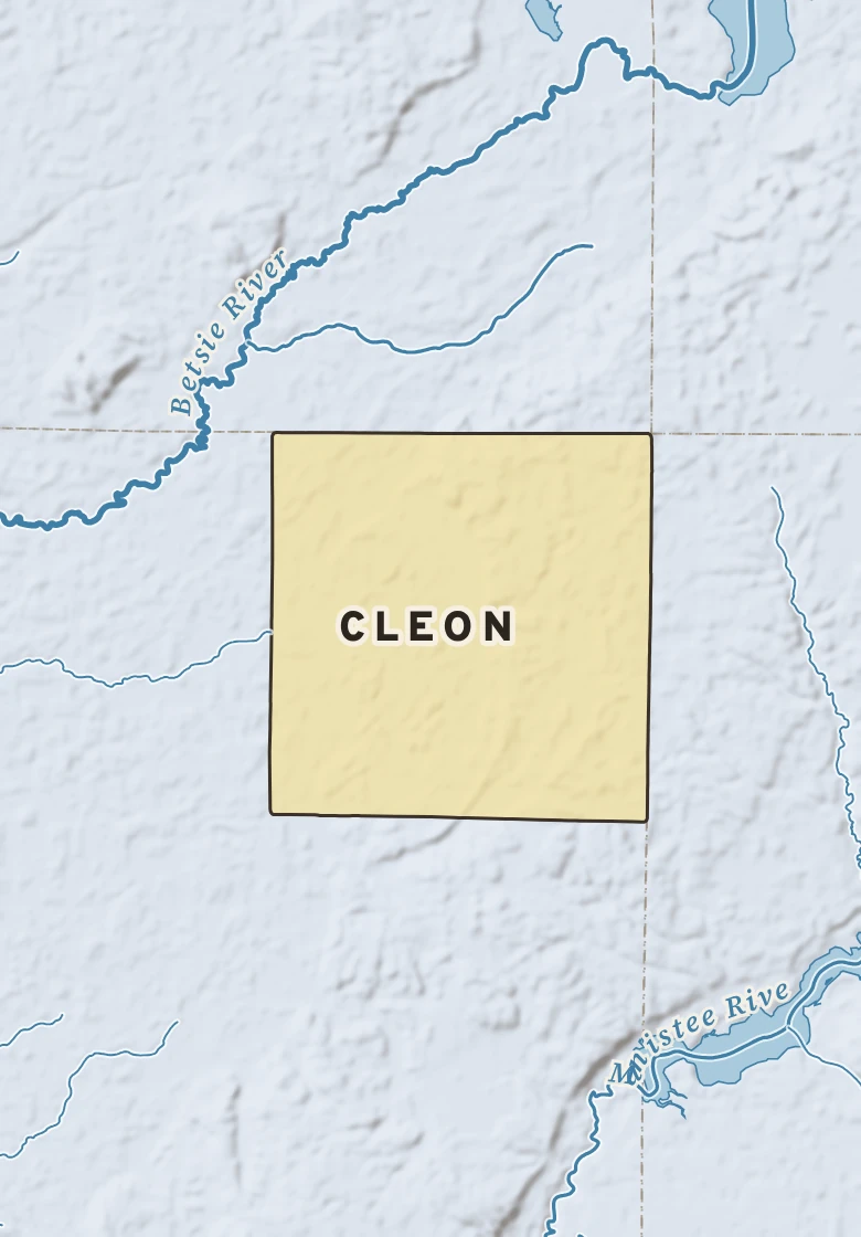Atlas plate of Cleon, Michigan.