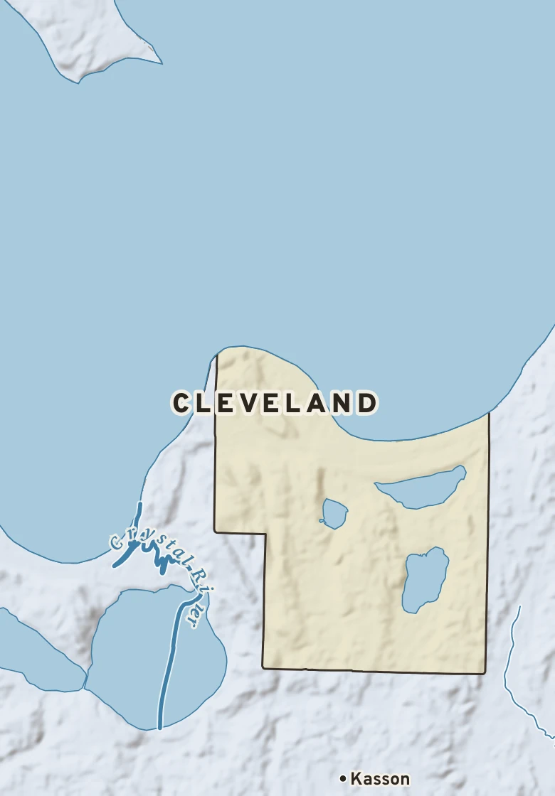 Atlas plate of Cleveland, Michigan.