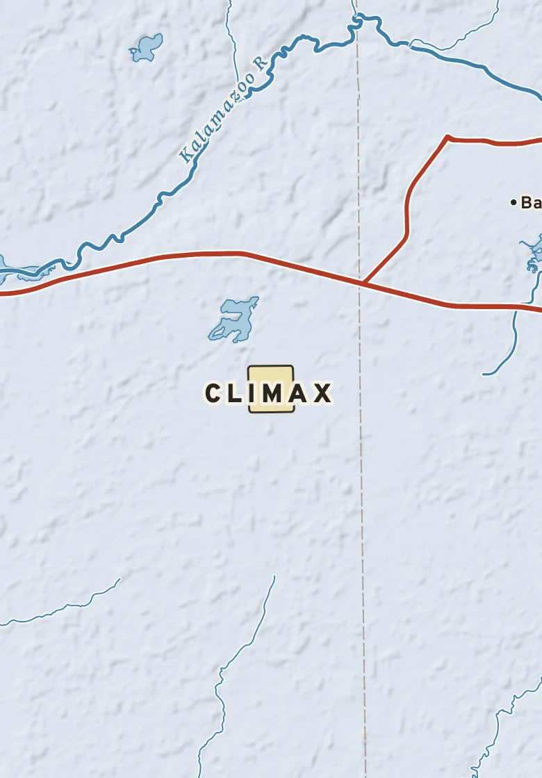 Atlas plate of Climax, Michigan.