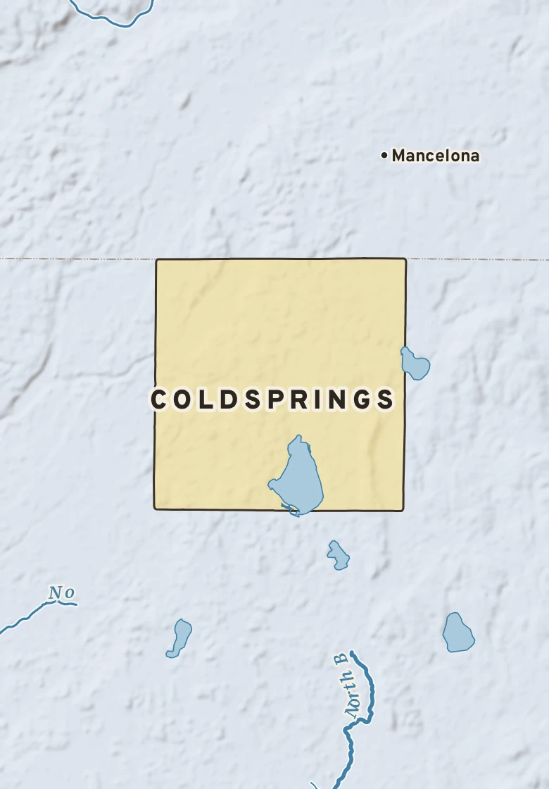 Atlas plate of Coldsprings, Michigan.