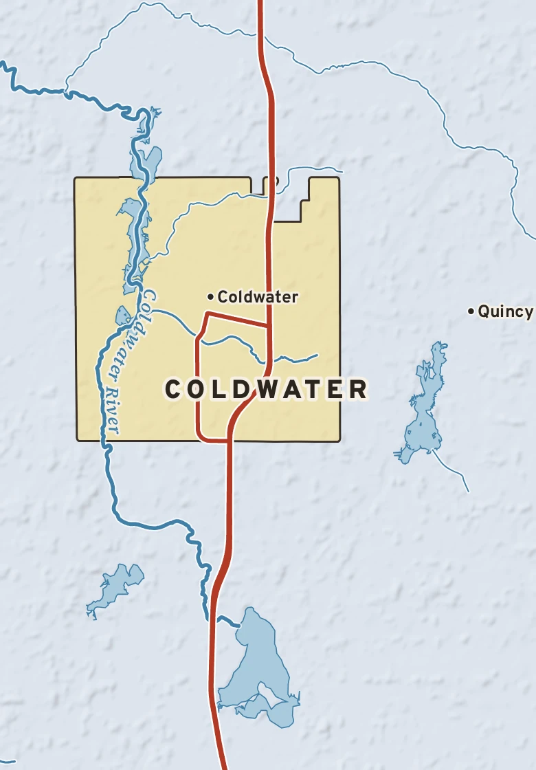 Atlas plate of Coldwater, Michigan.