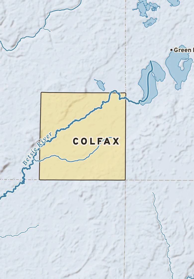 Atlas plate of Colfax, Michigan.