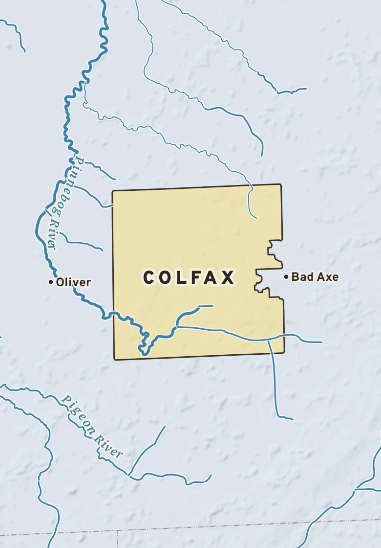 Atlas plate of Colfax, Michigan.