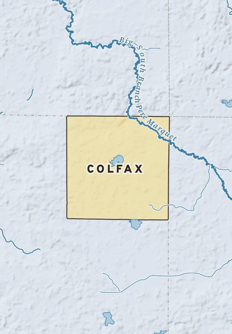 Atlas plate of Colfax, Michigan.