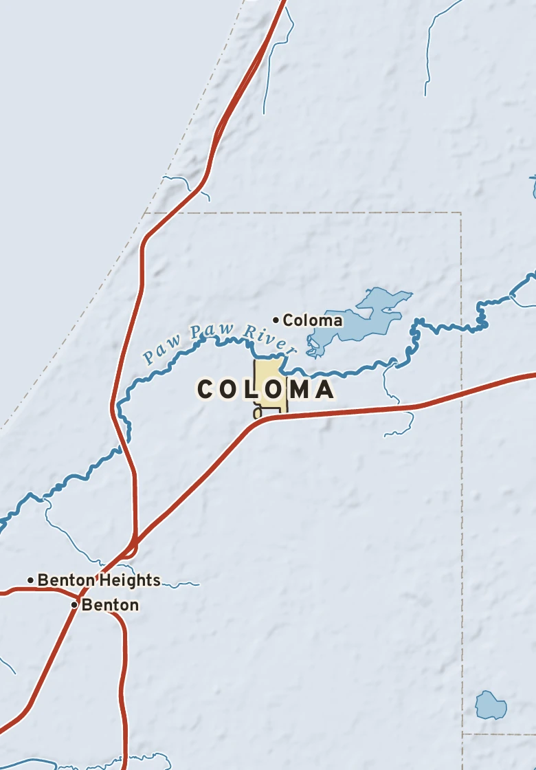 Atlas plate of Coloma, Michigan.