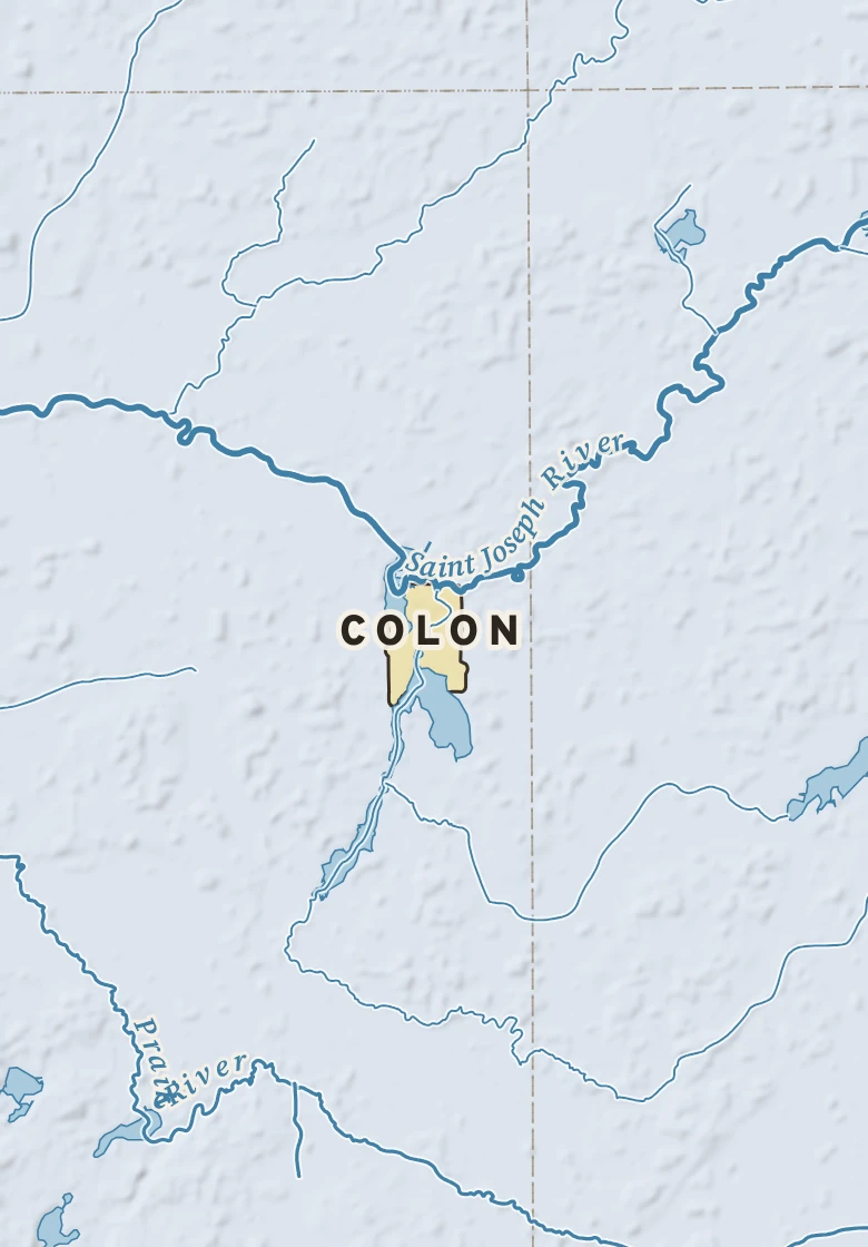Atlas plate of Colon, Michigan.