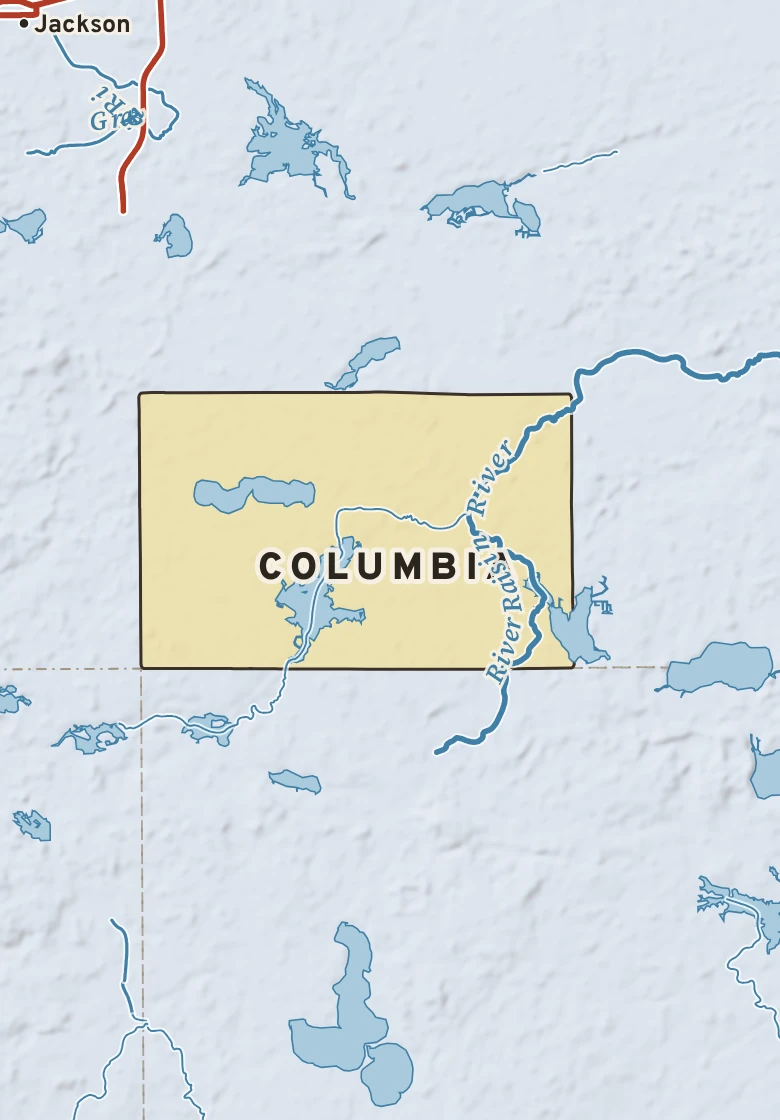 Atlas plate of Columbia, Michigan.