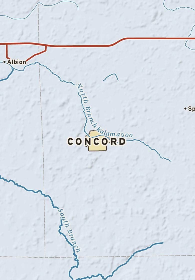 Atlas plate of Concord, Michigan.