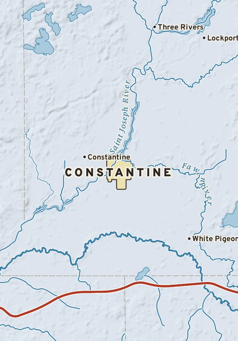 Atlas plate of Constantine, Michigan.