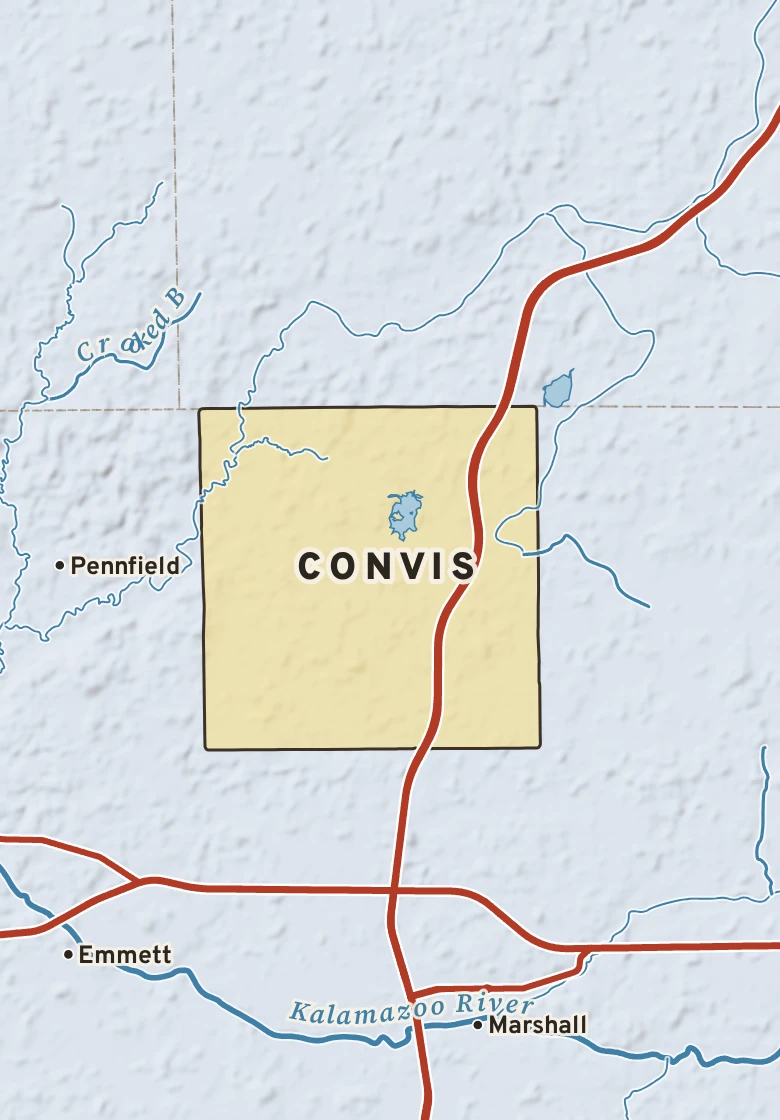 Atlas plate of Convis, Michigan.