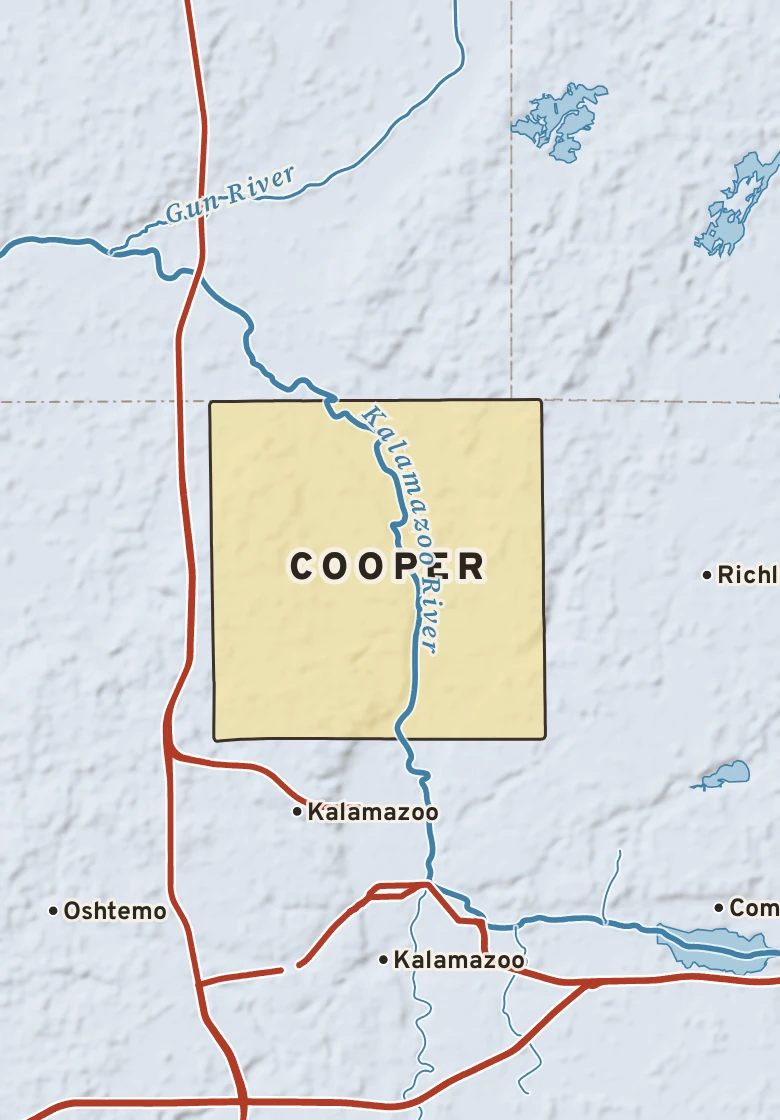 Atlas plate of Cooper, Michigan.