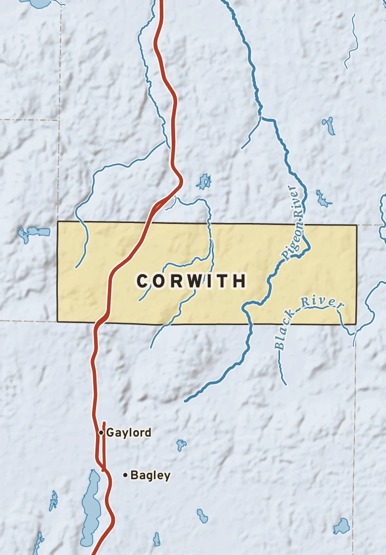 Atlas plate of Corwith, Michigan.