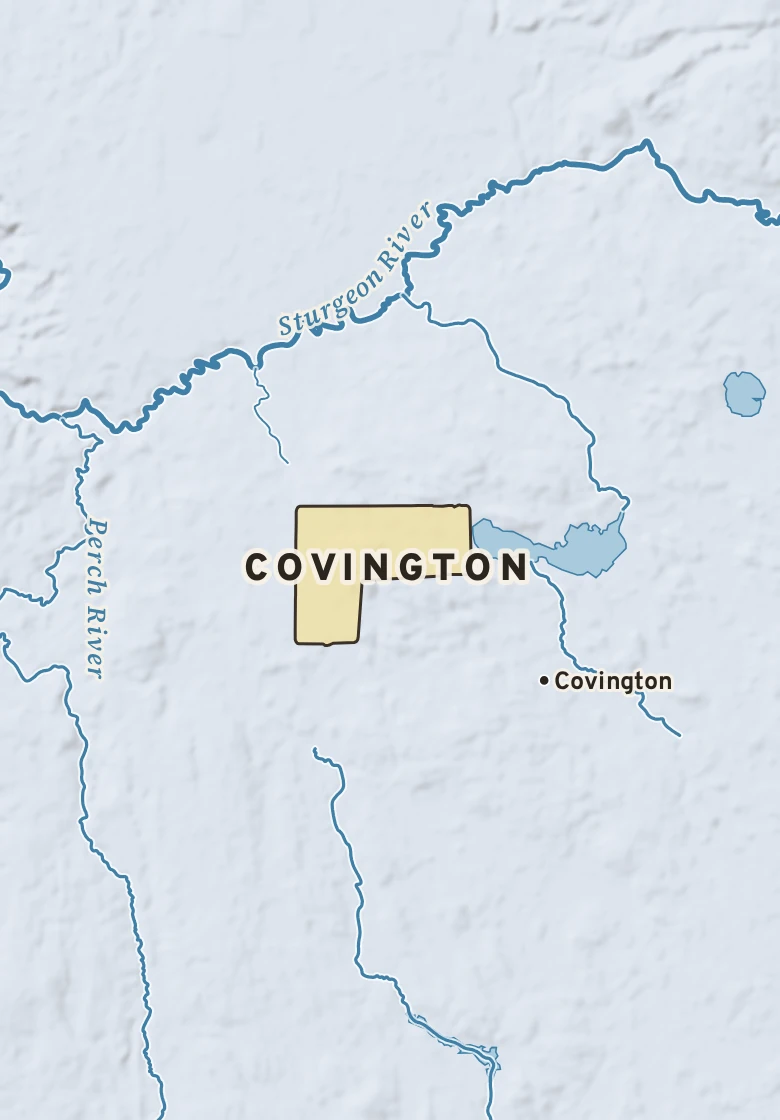 Atlas plate of Covington, Michigan.