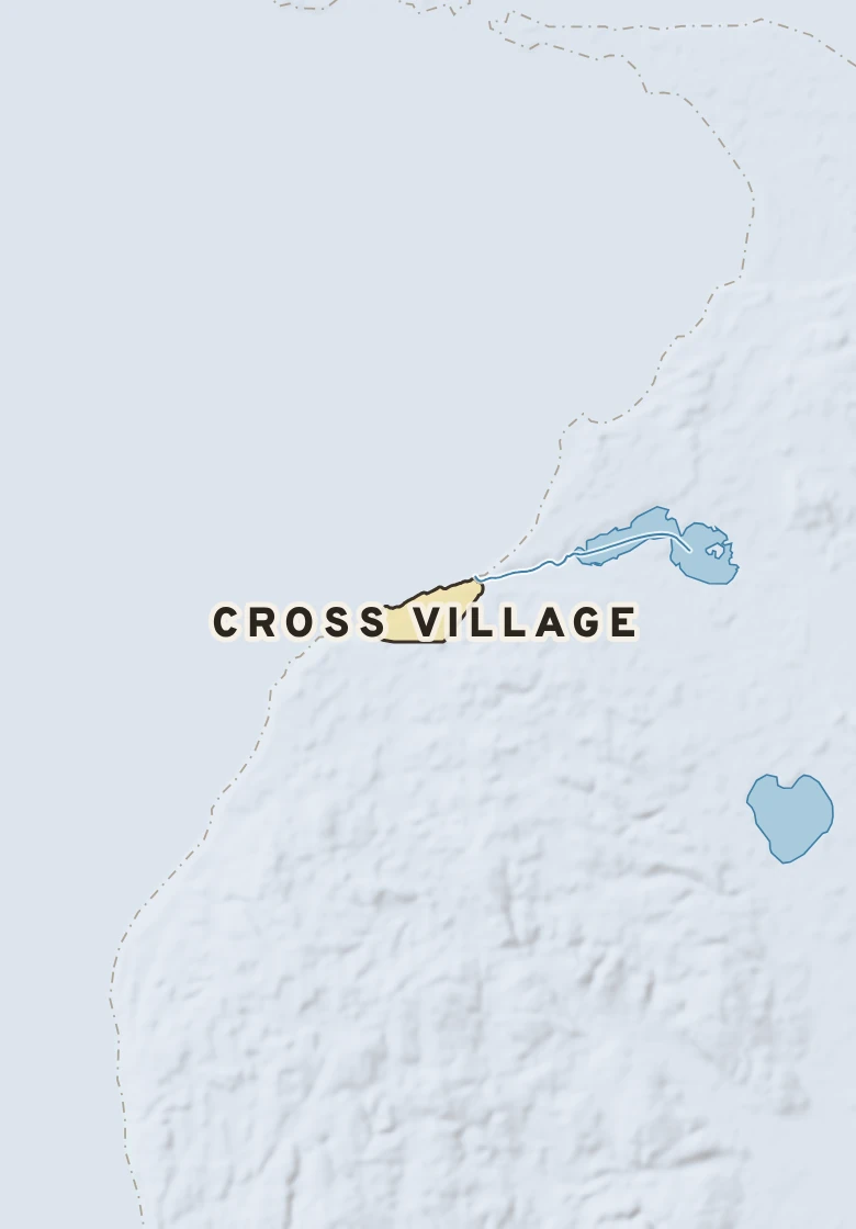 Atlas plate of Cross Village, Michigan.