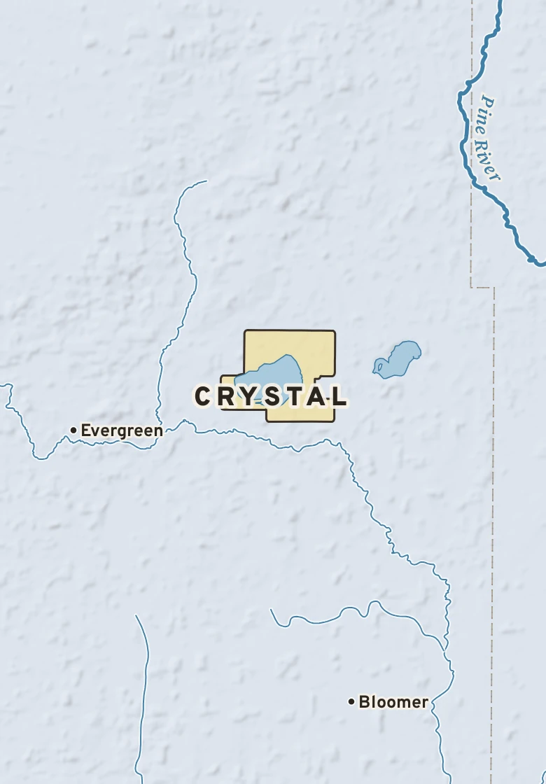 Atlas plate of Crystal, Michigan.